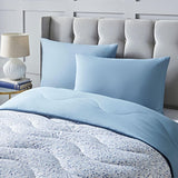 Night Lark Piumino Super King Super King 6 Tog Primavera Estate - Blu Garden Piumino super morbido Leggero Lavabile in lavatrice Asciugatura rapida Copripiumino reversibile tutto in uno Naty Shop