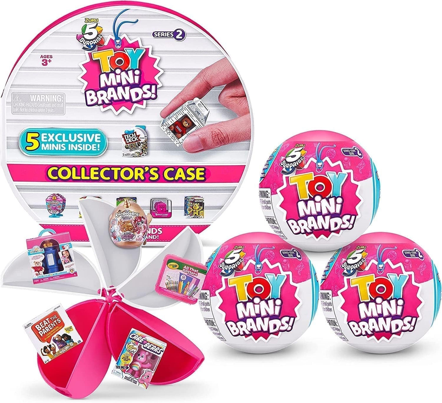 5 Cartella di raccolta Mini Brands di giocattoli a sorpresa Serie 2 e 3 capsule a sorpresa di ZURU Action figures Naty Shop Serie 2