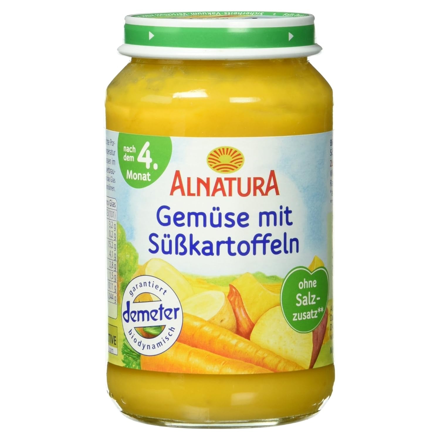 Verdure biologiche con patate dolci, dopo 4 mesi, 190g