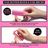 FANDAMEI Set manicure, Buffer Für Nägel, Nagelfeile 100/180, Nagelfeilen Für Gelnägel, Nagelhautschieber, Buffer Für Gelnägel, Feilen Für Gelnägel, Nagelzange, Nagelfeilen Set, Maniküre & Pedicure Set