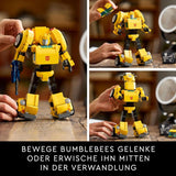 LEGO Icons Transformers Bumblebee, action figure robot da collezione per adulti, set da costruzione cinematografico per fan di fantascienza, trasformabile in un'auto, giocattolo avventuroso 10338 Set da costruzione Besuche den LEGO-Store