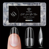 Modelones Nail Tips 510 pezzi - Set di punte per unghie a copertura totale, Set di punte in gel, Punte per unghie in resina PMMA pre-lucidante, Unghie artificiali per colla su nail art fai da te, Squoval corto