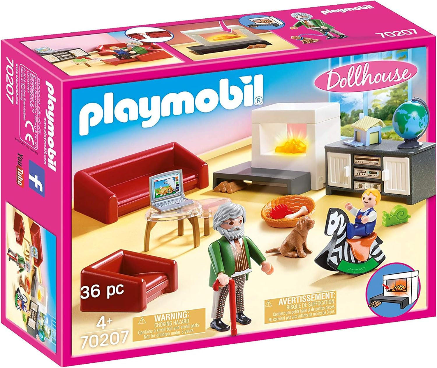 70205 La mia grande casa delle bambole con campanello funzionante, dai 4 anni in su e 70207 Soggiorno accogliente con casa delle bambole con effetti di luce, dai 4 anni in su