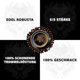 Black Dragon Espresso 100% Robusta - Caffè in grani tostati extra forti - Caffè molto forte e corposo con alto contenuto di caffeina - Espresso molto forte