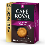Café Royal Lungo Forte – Capsule di caffè compatibili Nespresso®, 100% Arabica, würzig, dunkle Röstung, Intensität 8/12, Rainforest Alliance, 36 capsule