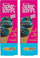 Decocino Scritta Zucchero Rosso - Scritta Colorante Alimentare - Pratico Tubo per Etichettare Fondente e Glassa - Decorazioni da Forno per Torte, Torte e Cupcakes! (Confezione da 2)