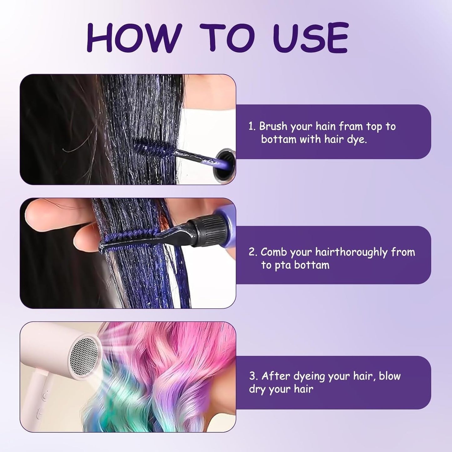 5 colori tinture per capelli temporanee cera per capelli colorata mascara per capelli tintura per capelli temporanea mascara per ragazze e donne tintura per capelli lavabile gesso adatto per compleanni cosplay fai da te Halloween tinture per capelli Naty Shop