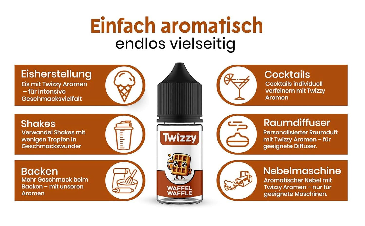 Aroma Alimentare Twizzy Waffle - 30 ml - Aroma intenso - Ideale per dolci Arome Naty Shop