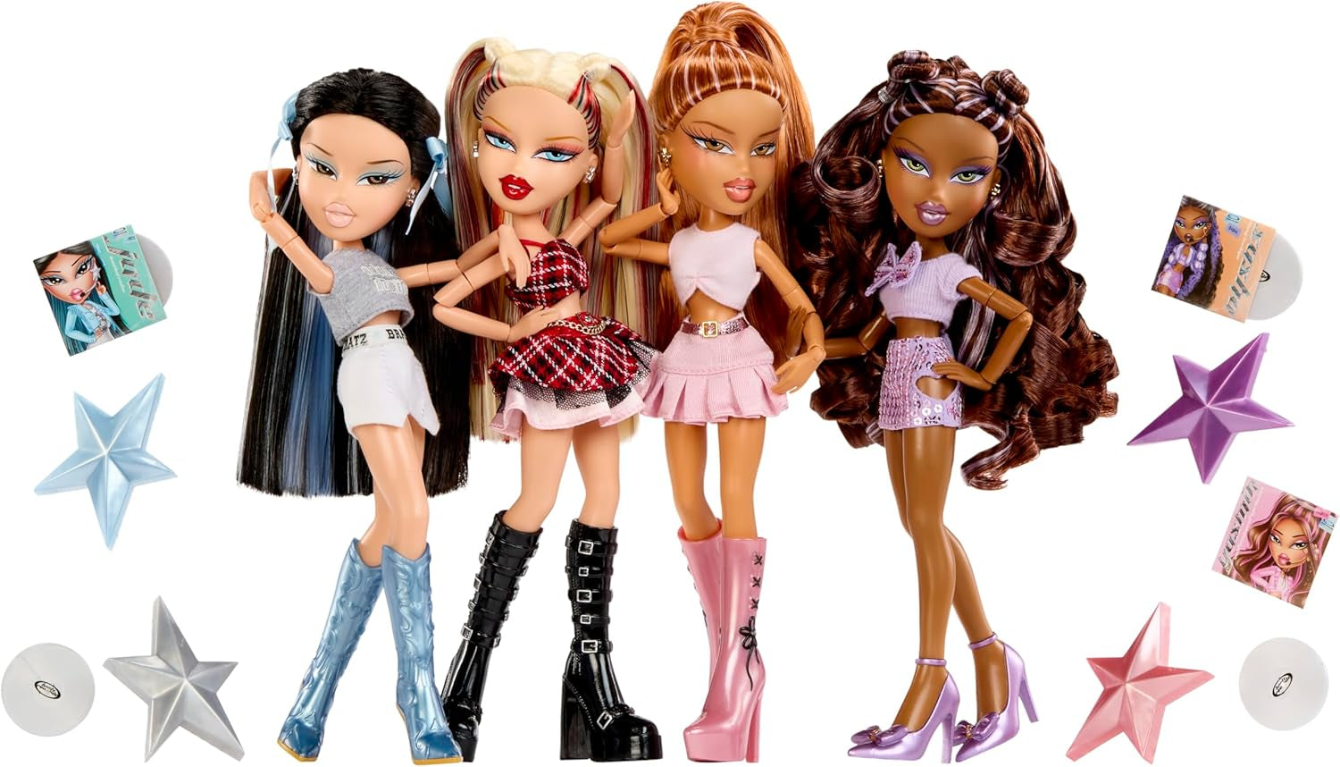 BRATZ Pop Starz Yasmin – Bambola alla moda con ciondolo da collezione, vestito e accessori musicali