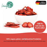 '- 150 g Fragole liofilizzate 100% naturali e pure - Fragole secche a fette - Frutta liofilizzata senza zuccheri aggiunti - Scaglie di fragole non zuccherate Prodotti disidratati Naty Shop
