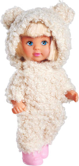 Simba Evi Love Cute Teddy, Puppe di gioco in dolce tutina Teddy, 12cm, da 3 anni