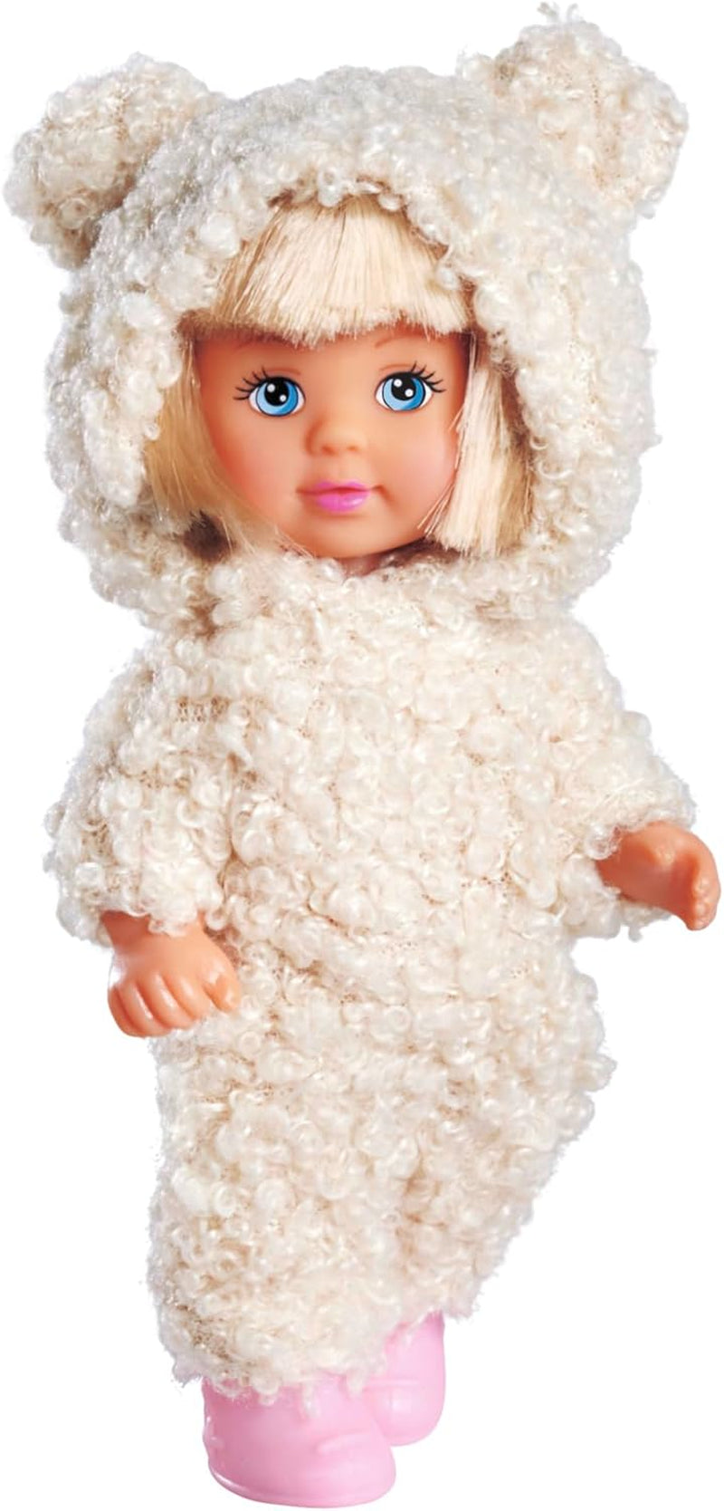 Simba Evi Love Cute Teddy, Puppe di gioco in dolce tutina Teddy, 12cm, da 3 anni
