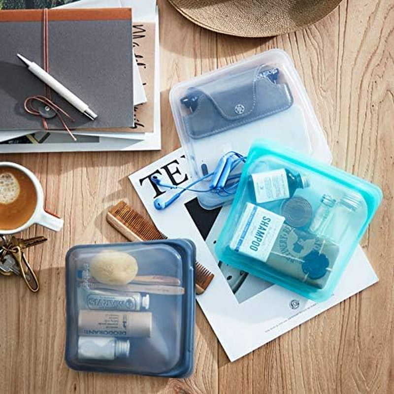 Stasher Bag Borsa riutilizzabile per alimenti in silicone premium Borsa per panini Trasparente Resistente Lavabile in lavastoviglie Congelatore Sicura Borsa per il pranzo ecologica A prova di perdite Scatole per la conservazione degli alimenti da 828 ml Naty Shop