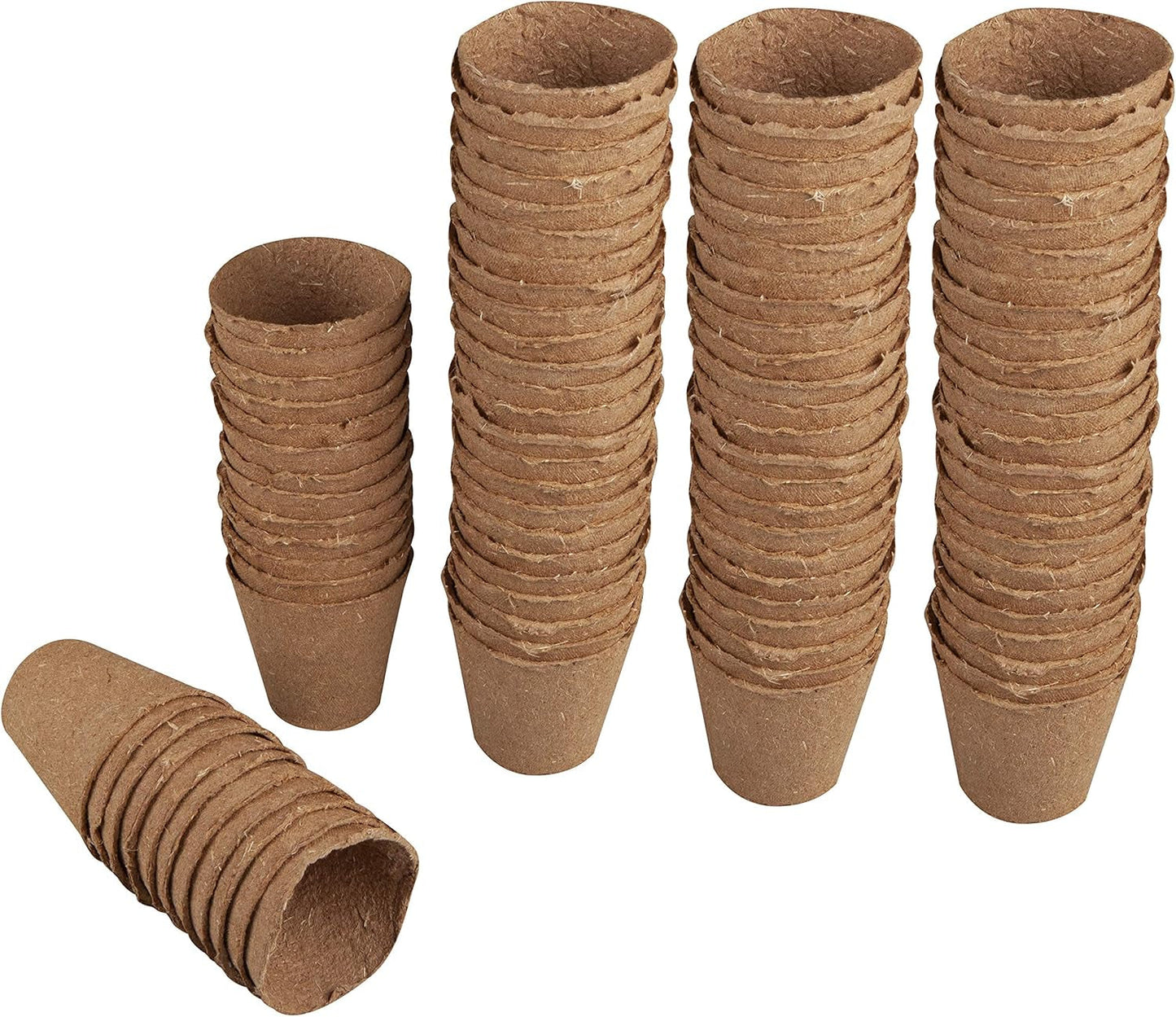 Vasi per piantine Windhager, 48 pezzi, diametro 8 cm, marrone, senza torba, 04343