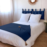 Enjoy Home - Collezione Panama - Trapunta con 4 nappe in juta - 100% cotone - Certificato Oeko-Tex - 90 X 190 Cm - Colore: Blu Navy Trapunte e Piumini Naty Shop Titolo predefinito