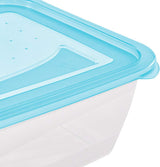 Kekeeper set 3 barattoli per alimenti, 3 x 1,25 l, 20,5 x 15,5 x 6,5 cm, Fredo Fresh, blu trasparente Scatole per alimenti Naty Shop