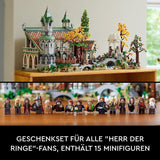 LEGO Icons Il Signore degli Anelli: Gran Burrone - Collezione per adulti e set da esposizione con 15 minifigure uniche tra cui Gandalf, Legolas, Aragorn e Frodo, esclusivamente su Amazon - 10316 Set da costruzione Besuche den LEGO-Store