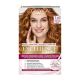 Paris Excellence Creme 7.43 Colore dei capelli Rosso - Colore dei capelli (Rosso, Biondo Cuuvré Oro, Belgio, 63mm, 100mm, 163mm) Naty Shop Hair Color Titolo predefinito