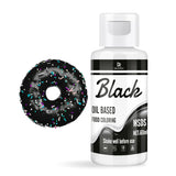 Farfalla lebensliche morbide per cioccolato - 60 ml di olio lebensmittelfarben per fondente, decorazioni torte, backen - colorante alimentare fluido per burro di kakao, crema al burro, Kuchen (nero) Naty Shop Schwarz