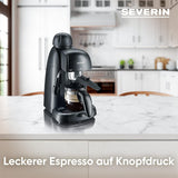 Macchina per caffè espresso SEVERIN KA 5978 (include ciotola e misurino, fino a 4 tazze) nero, Standard