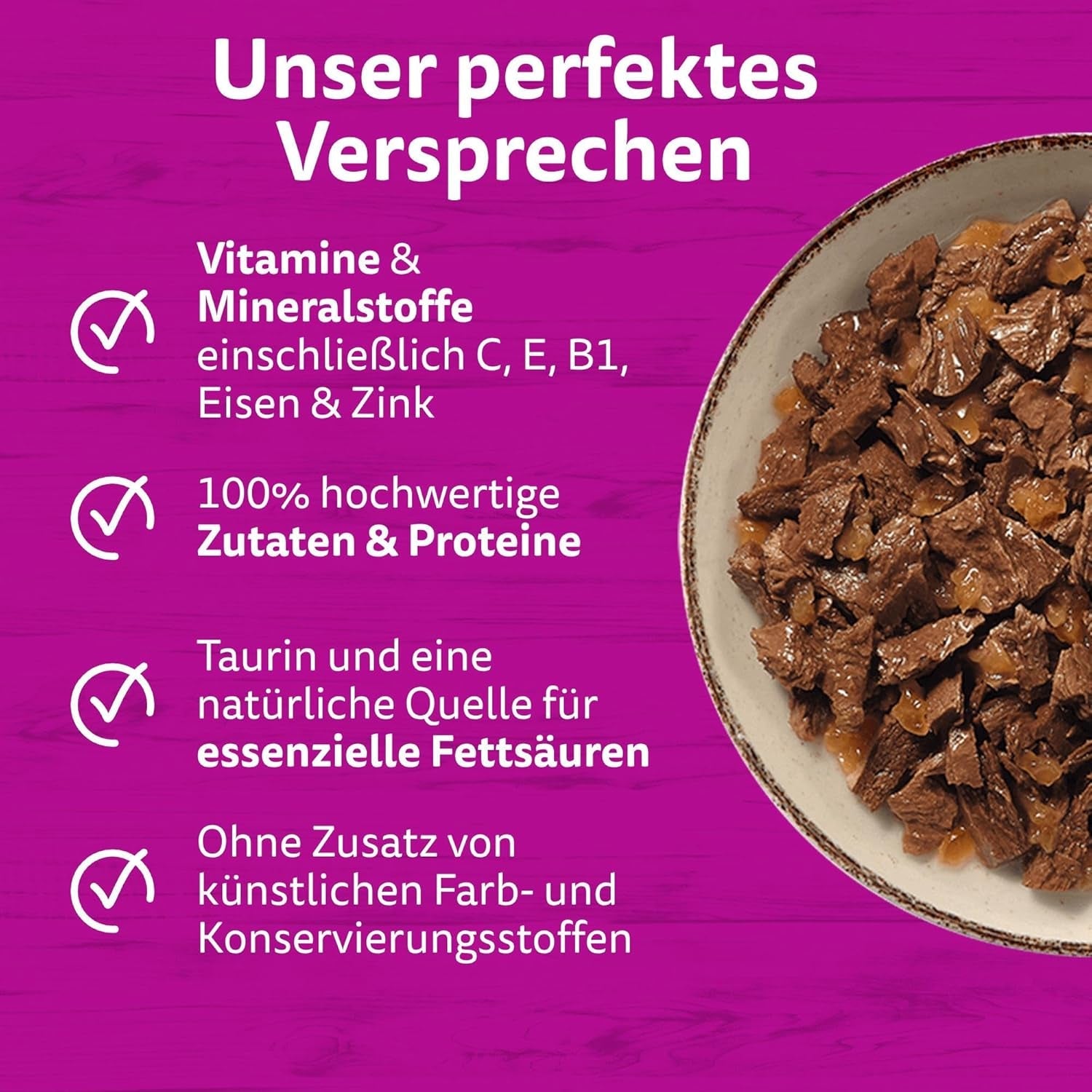 WHISKAS PURE DELIGHT Alimento umido in gelatina 24 x 85g Ragù Classico (4 confezioni) 48 buste porzionate