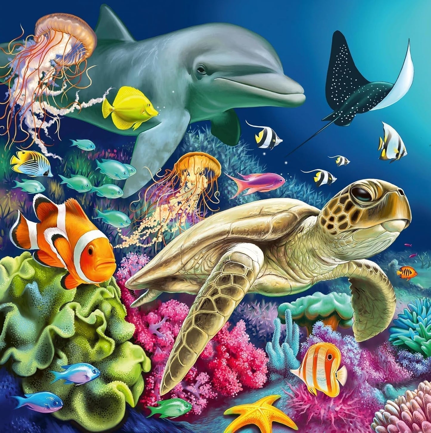 Puzzle per bambini Ravensburger - 12000859 Incantevole mondo sottomarino - Puzzle 3X49 pezzi per bambini dai 5 anni in su Puzzle Naty Shop