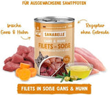 Sanabelle Gourmet Cibo umido in pentola con Oca e Pollo | 6 x 380 g | 2,28 chilogrammi