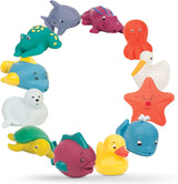 Battat 12 Pezzi Giocattolo da Bagnetto Giocattolo da Bagnetto Animali Acquatici - Compagni di Bagno per 10 Mesi - Giocattolo da Bagno Anatra e Altro Bebe Naty Shop Toys Titolo predefinito