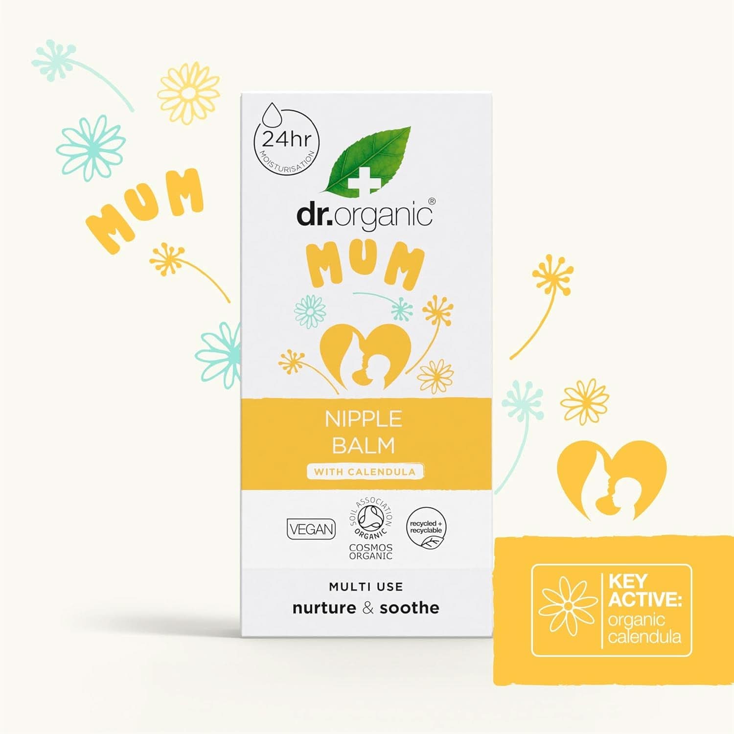 Dr Organic Balsamo per Capezzoli con Calendula, Lanolina, Sollievo Naturale, Per ferite e capezzoli screpolati, 30 ml Accessori Alimentazione e Allattamento Bebe Naty Shop