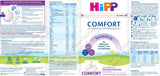 Formula speciale HiPP Comfort (4 x 600g), dalla nascita, a ridotto contenuto di lattosio, per la gestione dietetica di coliche, gonfiore e stitichezza