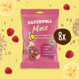 HAFERVOLL Minis Colza e Banana 8x 65g - Certificato biologico, con miele, senza zuccheri aggiunti, perfetto da condividere