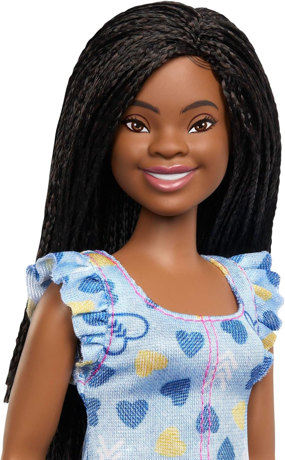 Bambola Barbie Fashionistas n. 229 con sindrome di Down in abito a cuore, sviluppato in collaborazione con la National Down Syndrome Society, HYK14 Naty Shop Dolls