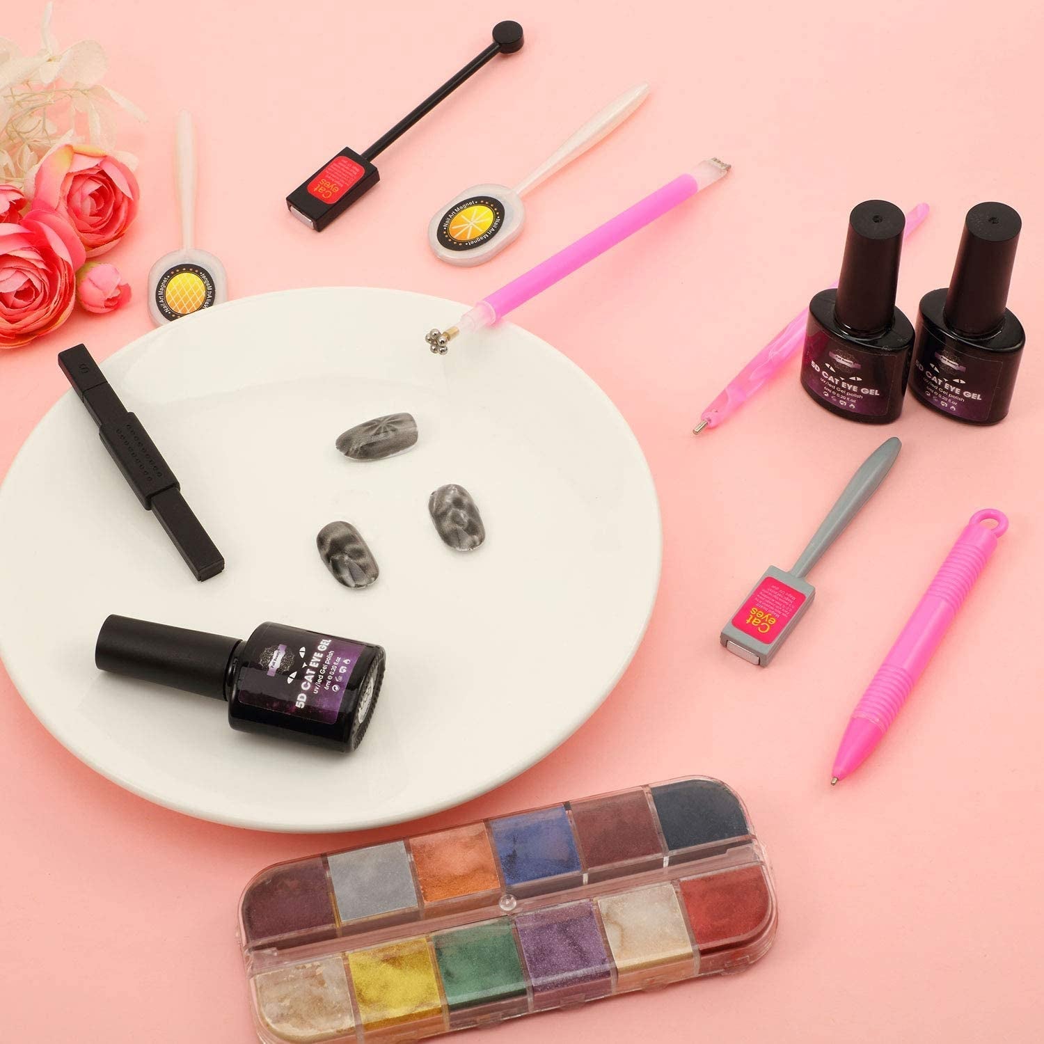 Nail Art Werkzeug Magnetstift, 10 Stück Nagel Magnet Stick Tool Set, Nagel Magnet Stift e Starker Magnet Stock Punktierungsstifte Für DIY 3D Magnetics Katzenauge UV Gel Polnisch Nagel Kunst