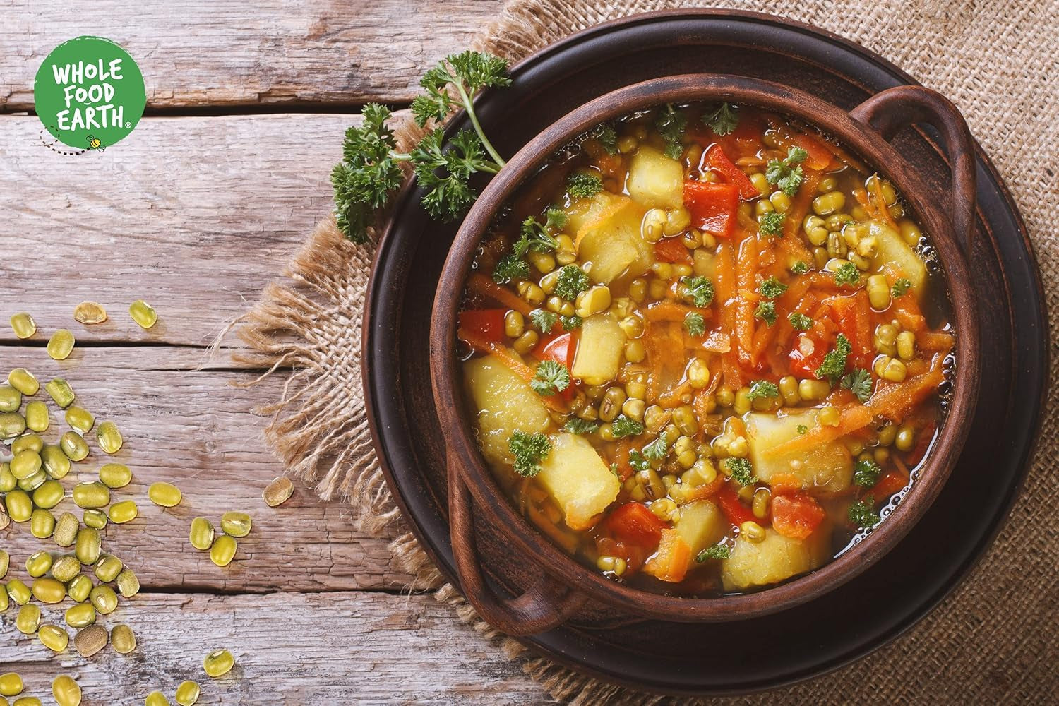 Fagioli verdi biologici Wholefood Earth 2kg | Non OGM | Vegano | Ricco di fibre | Ricco di proteine ​​| Certificato biologico
