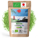ORIGEENS BIO MATCHA CEREMONIAL GRADE "SHIKA" - Tè giapponese biologico di Shizuoka - Matcha Latte/Usucha - Borsa di ricarica da 30 g - Tè verde matcha biologico in polvere di grado cerimoniale