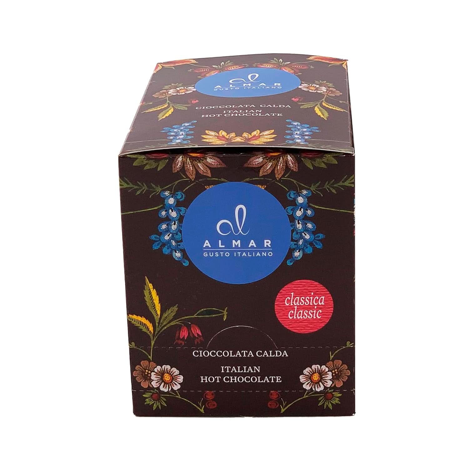 Cioccolata calda italiana Cortina gusto CLASSICO - (15 X 30 g) Monoporzione, busta, 450 g Cacao e Cioccolata Calda Naty Shop
