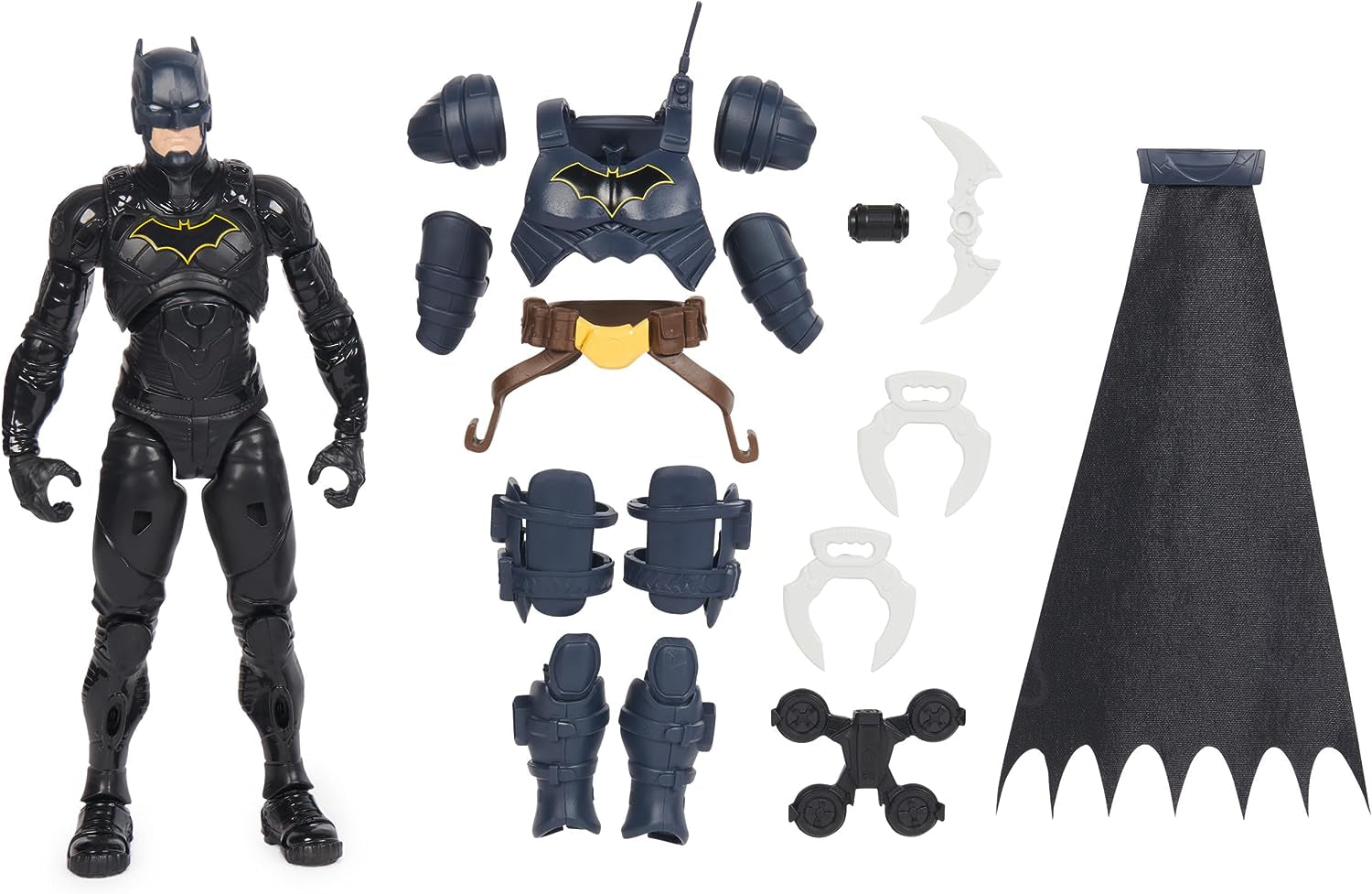 Action Figure DC Batman Adventures, 30 Cm - Con 16 pezzi di equipaggiamento e completamente mobile per emozionanti avventure e acrobazie ricche di azione, giocattolo per bambini dai 3 anni in su Action figures Naty Shop