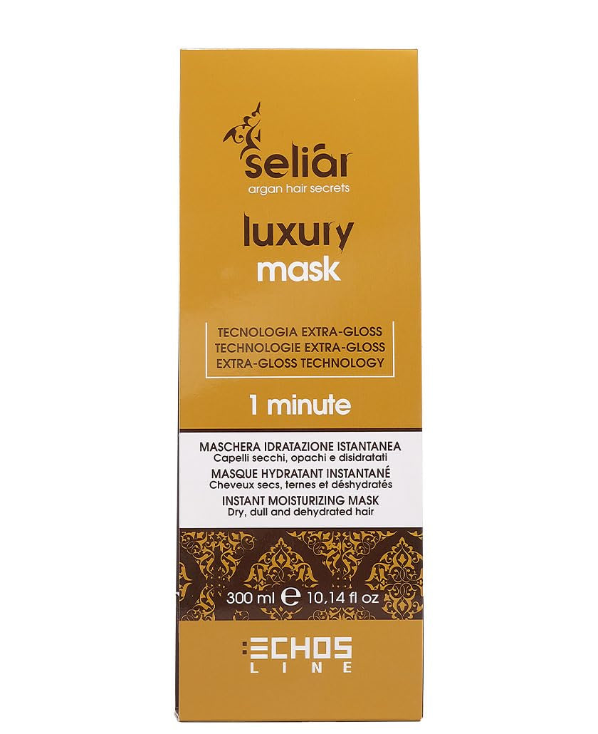 ECHOSLINE Seliar Luxury Maschera Idratante Istantanea per capelli secchi e disidratati 300 ml Naty Shop Maschera per capelli Titolo predefinito