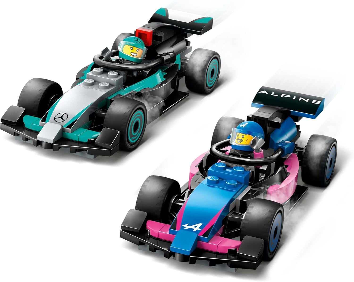 Garage F1 LEGO City con auto da corsa Mercedes-Amg e Alpine - Auto da corsa di Formula 1 con 2 piloti e 4 minifigure meccaniche - Regalo per ragazzi e ragazze 7+ e fan 60444 Besuche den LEGO-Store Building Sets