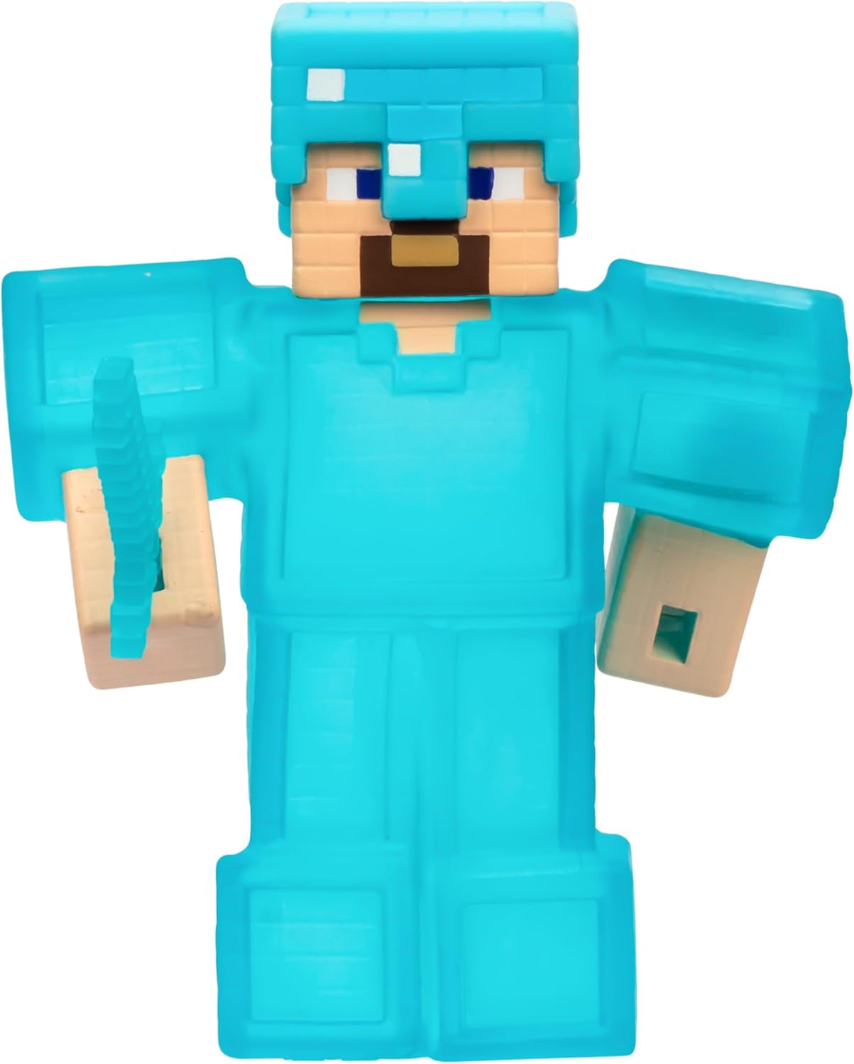 Heroes of Goo Jit Zu - Figura Minecraft espandibile - Steve con armatura di diamanti e spada, riempitivo di Goo super elastico con elemento di diamante nascosto all'interno, si espande fino a 3x dimensioni Action Figure Naty Shop Steve