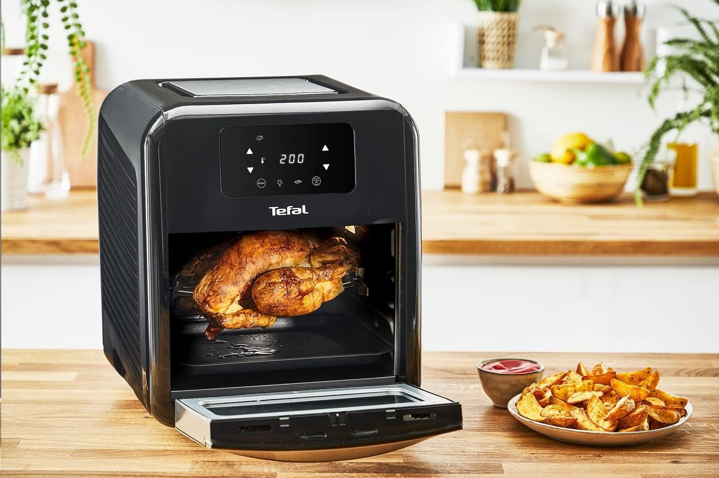 Tefal Easy Fry Oven & Grill Friggitrice ad aria calda 9 in 1, 11 L Per 6 porzioni, 7 accessori, 8 programmi, ricette online Elettrodomestici Naty Shop