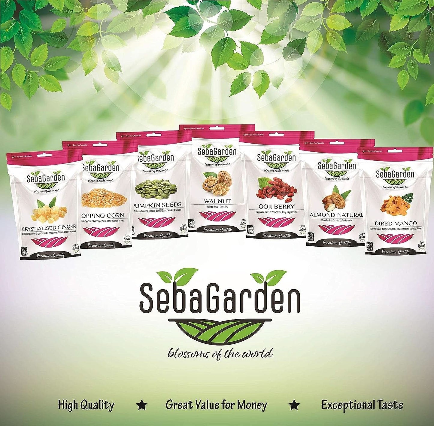 Seba Garden Premium, deliziose fragole secche del Mediterraneo, prodotti secchi non OGM e vegani Naty Shop