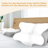 Cuscino cervicale ergonomico in memory foam con fodera lavabile rimovibile per sonno ortopedico, dolori al collo e dolori addominali (55X35X13 cm) Naty Shop Cuscini ortopedici cervicali