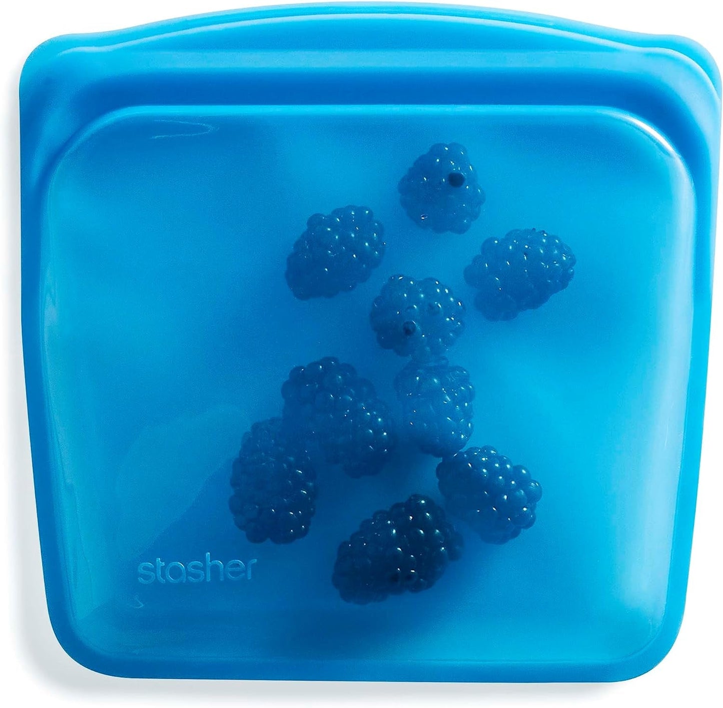 Stasher Bag Borsa riutilizzabile per alimenti in silicone premium Borsa per panini Trasparente Resistente Lavabile in lavastoviglie Forno Congelatore Sicura Borsa per il pranzo ecologica Nessuna perdita 828 ml Naty Shop Scatole per alimenti per mirtilli