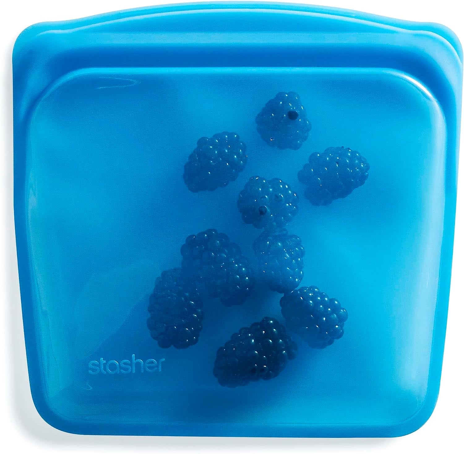 Stasher Bag Borsa riutilizzabile per alimenti in silicone premium Borsa per panini Trasparente Resistente Lavabile in lavastoviglie Forno Congelatore Sicura Borsa per il pranzo ecologica Nessuna perdita 828 ml Naty Shop Scatole per alimenti per mirtilli