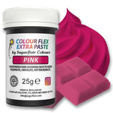 Pasta colorante alimentare Sugarflair Colourflex Extra Pink Paste - Colorante alimentare commestibile per crema al burro, cioccolato, pasta di zucchero, glassa, fondente, miscele per torte, impasti e altro - 25 g