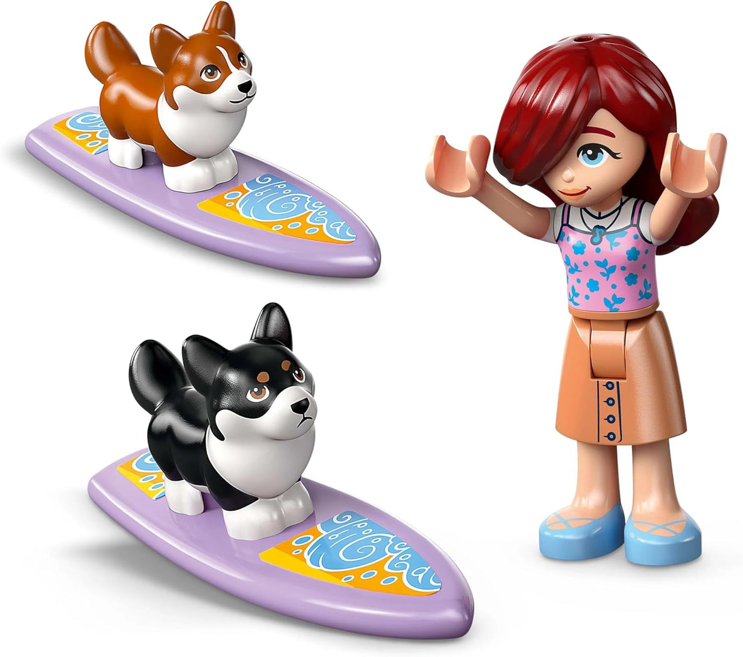 LEGO Friends Avventura in spiaggia con cani Giocattolo da costruzione per ragazze di 6 anni Set da gioco con animali con 2 minifigure e 2 personaggi di Corgi Regalo creativo per bambini Set da costruzione Avventura con tavola da surf 42641 Set da costruzione Besuche den LEGO-Store