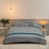 Bleu Câlin Trapunta Hermance stampata 1 persona, poliestere, blu/grigio, 140 X 200 Cm Piumini e trapunte Naty Shop Blu/grigio/bianco 220X240 Cm