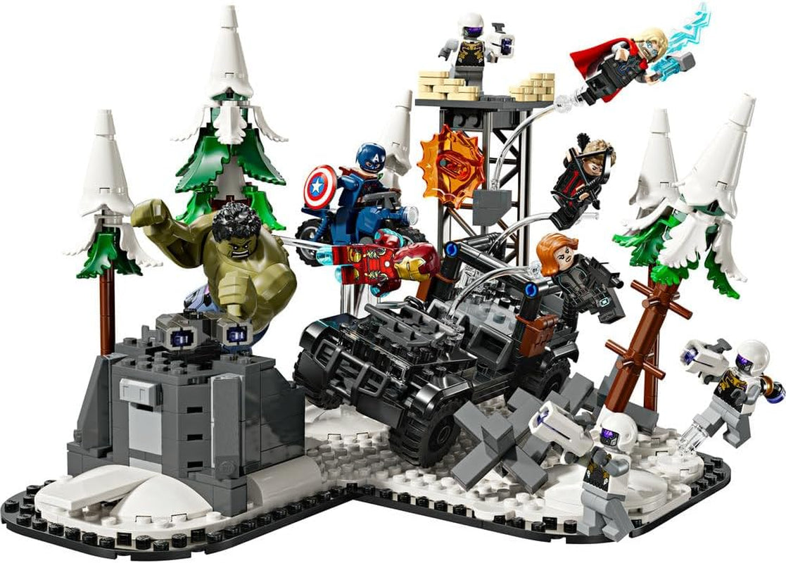 LEGO Marvel Avengers Assemble: Age of Ultron, set costruisci e gioca con 8 minifigure di supereroi come Thor, Hulk e Iron Man, giocattolo costruibile per ragazzi e ragazze, set avventura 76291 Set da costruzione Besuche den LEGO-Store