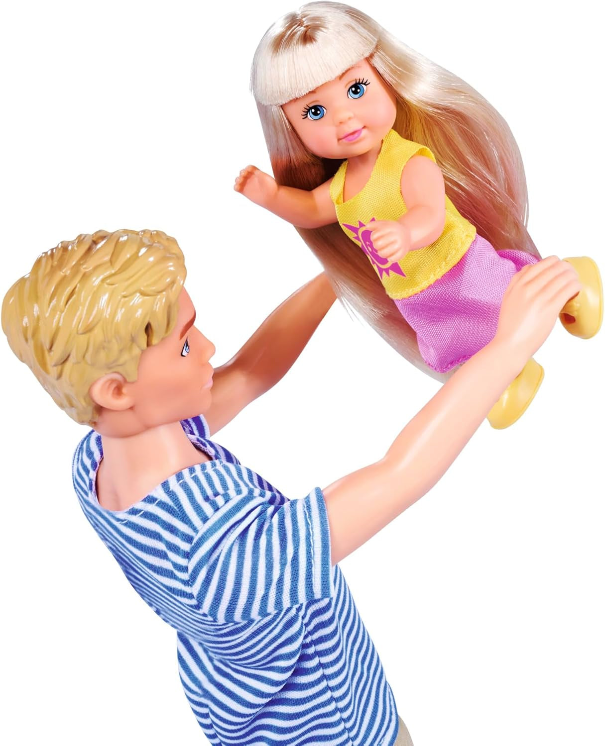 Simba 105733673 - Steffi Love Happy Family, bambola incinta, Kevin, Evi e bebè con passeggino, 11 pezzi, accessori, 30 cm, dai 3 anni in su